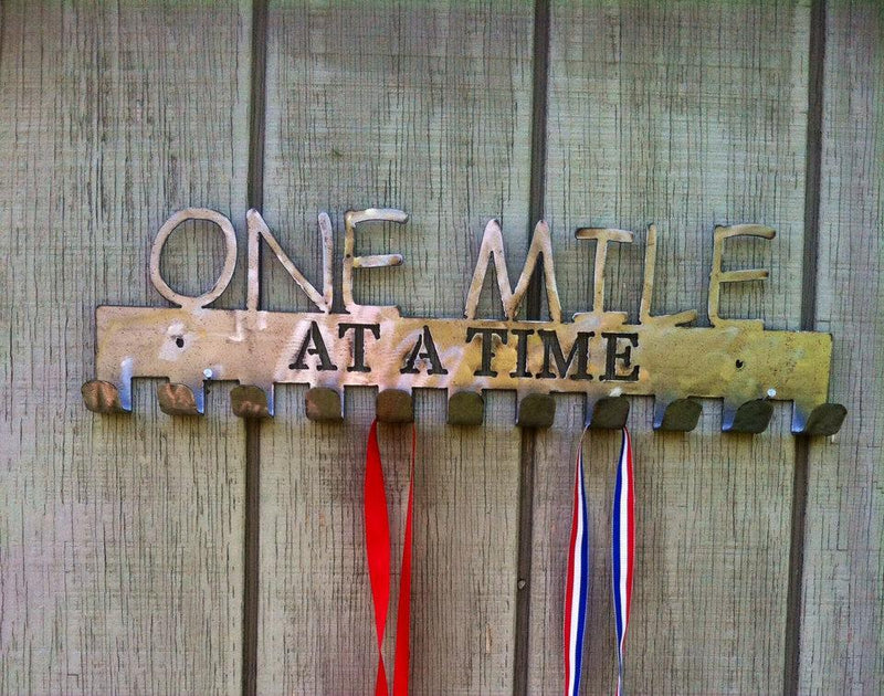 One Mile At a Time Medal Display