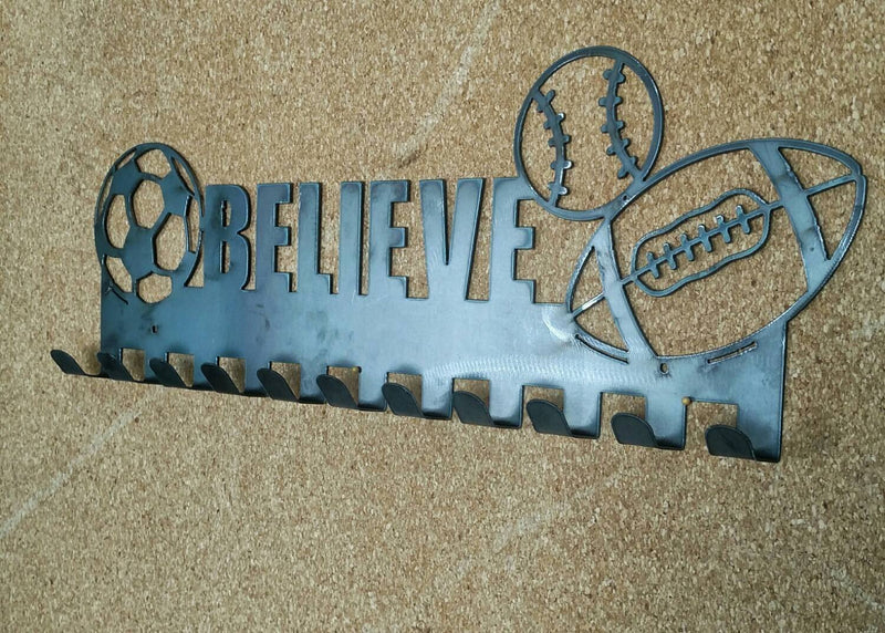 Believe medal hanger with 3 sports